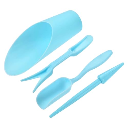MECCANIXITY Garden Shovel Hand Tools Transplanting Succulent Cultivation Digging Scoops Kits, Blue - color: Blue