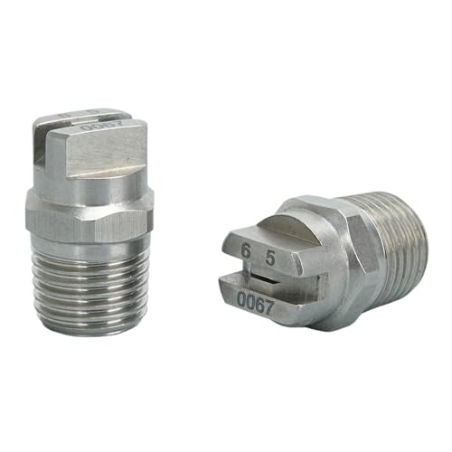 Stainless Steel Flat Fan Nozzle 1pc 1/4 1/8 Inch 50/65/80/95/110 Degree Stainless Steel Small Capacity Flow Rate Spray Flat Fan Nozzle, Spray Nozzle 650067(650033 1of4,SS303) - color: 650033 1of4, size: SS303