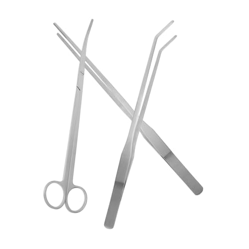 LIOOBO 1set Aquascaping Tools Set Scissors Tweezers Spatula for Aquarium Maintenance