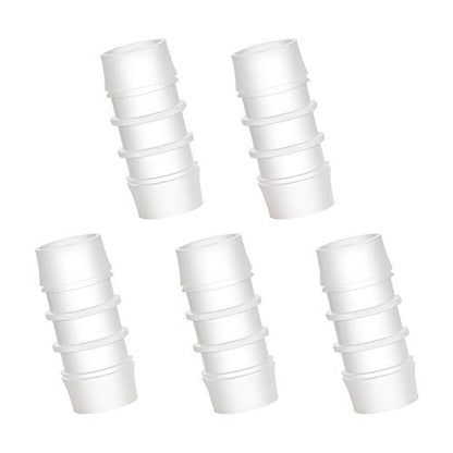 Quickun Plastic Hose Barb Fitting, 1" x 1" Barbed Splicer Mender Joint Adapter Union Fitting (Pack of 5) - size: 1 Inch