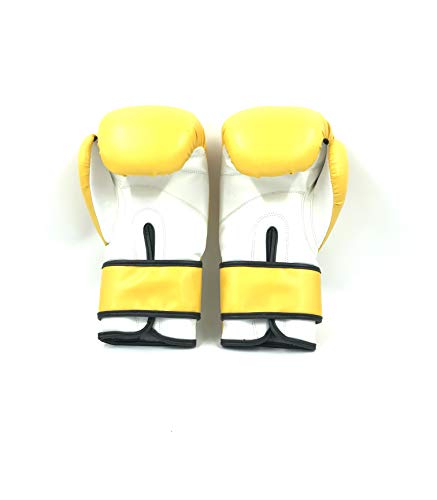 Boxing Gloves Yellow Kickboxing, Grappling, Fighting, Muay Thai Training Boxing Bag Gloves, Punch Bags and Focus Pads Punching Plain-Blank Vinyl Gloves No Logo - size: 10oz