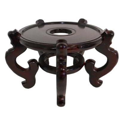 Oriental Rosewood Fish Bowl Stand (8.5" W X 7" H)