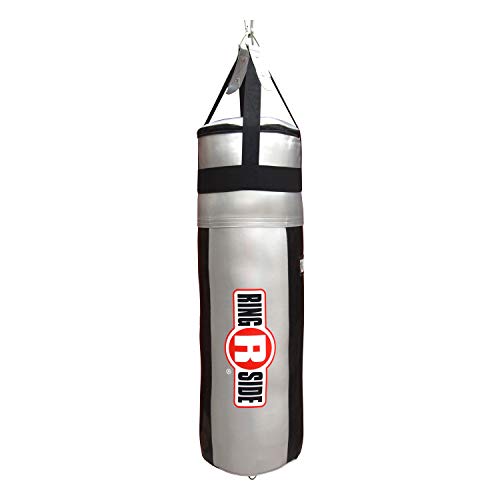 Ringside Apex Heavy Bag, Punching Bag for Boxing Training and Workout, 100 lbs, Includes Nylon Straps and Hanging Clip - color: Blue / White