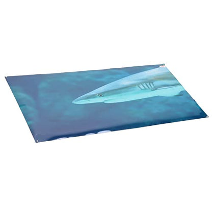 Aquarium Background Paper PVC Self Adhesive 3D Fish Tank Wallpaper Sticker, Clear Underwater Scene Decoration with Realistic Sea Animal Pattern for Glass Aquariums (91 * 50CM) - style: 91*50CM