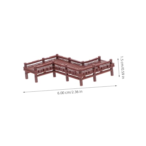 Abaodam Miniature Bridge Model for Garden Aquarium Decorations DIY Mini House Bridge Asian Landscape Accessory