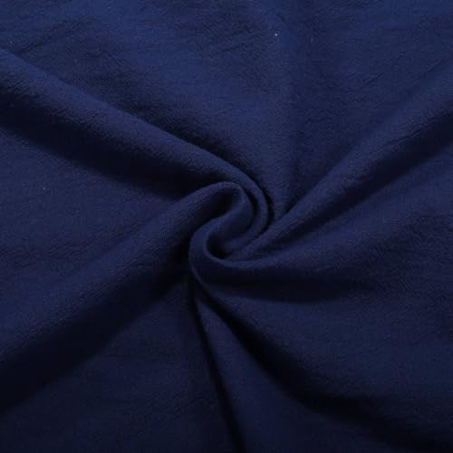 Generic Caftans for Men Long Sleeve Kaftan Thobe V Neck Men Thobe with Pocket Big and Tall Kaftan Muslim Men Thobe - color: Blue-2, size: Large