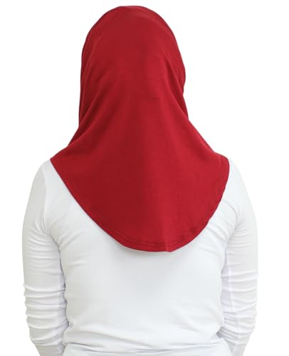 Prien Sport Instant Hijab For Women, Muslim Cotton Turban, Soft Head Scarf, Ready To Wear Hijabs Prayer Clothes, Islamic Wear - color: Burgundy