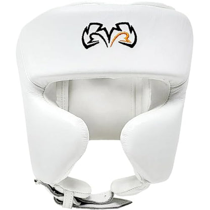RIVAL Boxing RHG2 Hybrid Headgear - Ultra-Thin, Super-Sleek Design, Compact Training Style with Cheek Guards - color: White, size: X-Large