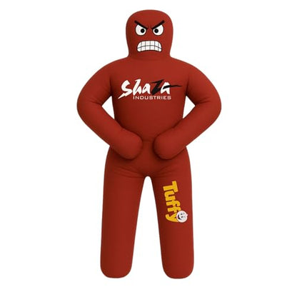 Shaza Toffy Youth Wrestling Dummy, Unfilled Canvas Training Partner, Kids Combat Practice Equipment - color: Red