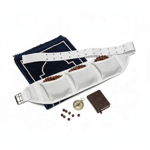 Hajj Umrah Waist Belt Ihram Pilgrimage Bag with Zip Pockets for Passport Money Travel Organizer - color: Three-pocket Style