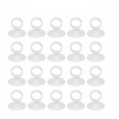 20 Pcs Silicone Aquarium Suction Cups Leak-Proof Glass Surface Mount Sucker Holder for Air Pump Tubes, Fish Tank Tube Clip for 4mm/6mm Pipes(22mm) - size: 22mm