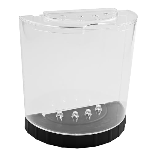 Tetra 1 Gallon Half Moon Small Fish Tank w/Movable LED Light, for Betta & Gold Fish, Aquarium | (Pack of 3) - size: 9"W,10.5"H,4.5"D (Pack of 3)