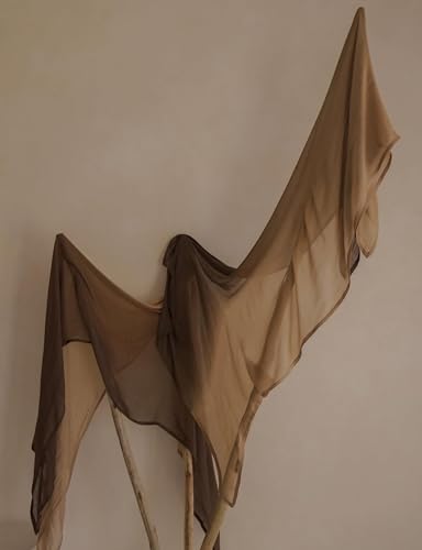 Txmout Ombre Modal Hijab Scarf for Women Muslim, Soft Lightweight Headscarf - color: Almond - Beige