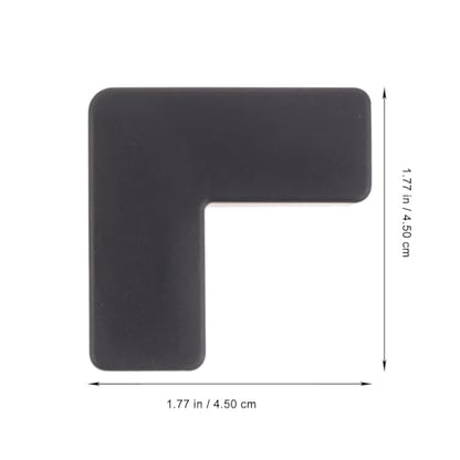 Silicone Corner Guards and Edge Bumpers for Fish Tank and Pet Carrier, Medium Black Soft Corner Protectors, 6pcs Safety Covers for Aquarium and Furniture Edges
