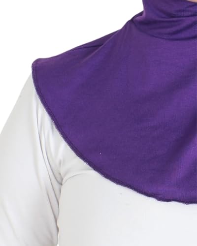 Prien Sport Hijab For Women, Muslim Head Scarf, Flexible Turban Girls, Chic Islamic Wear For Gym, Neck Collar Bonnet Viscose - color: Purple