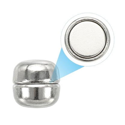 PATIKIL Hijab Magnetic Pins with Storage Bag, No-Snag Strongest Commercial Strength Buttons Multi-Use Pinless Magnetic Scarf Clip for Women Clothing Curtain - color: Silver