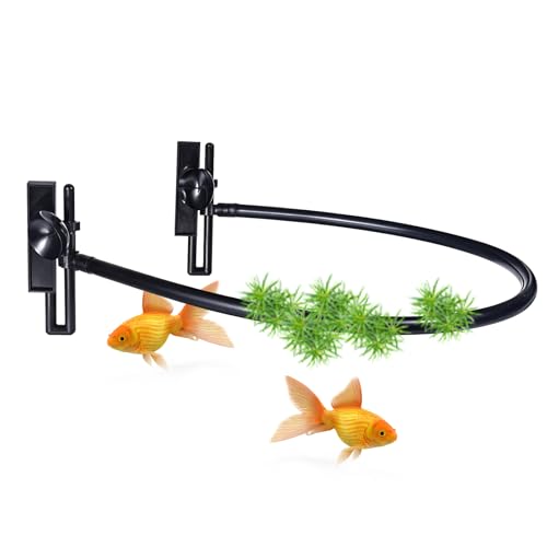 Psyqtsuary Floating Plant Corral for Aquarium, Floating Plant Fence for Aquarium Accessories, Fish Tank Plant Fence Adjustable Height with Water Level, Suitable for All Floating Plants and Aquariums