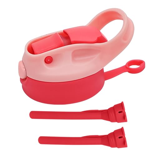 12oz Replacement Lid with 2 Straw for Kid Tumbler,Leak-Proof and Spill-Proof Straw Lids for ZONEGRACE Mocaru,BPA Free,Inner Diameter2.4IN (Pink, 1 Pack) - color: Pink