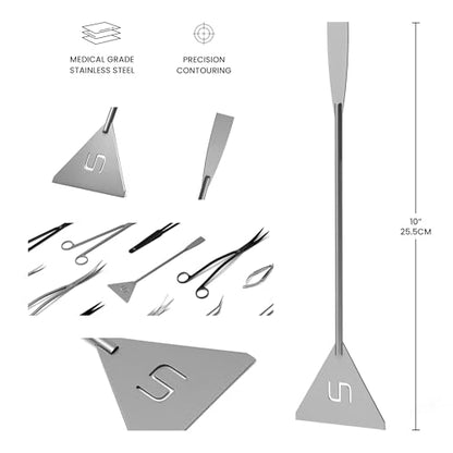 Ultum Nature Systems UNS Aquascaping Tools - Stainless Steel, Rust Resistant, Freshwater Planted Tank, Saltwater Reef Aquarium Maintenance Accessory - Substrate Shaping - Sand Flattener, Grey - color: Grey