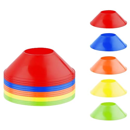 100/50 Pack Soccer Cones, Disc Cones for Sports Training with Mesh Bag, Sports Cones for Training Drills Practice