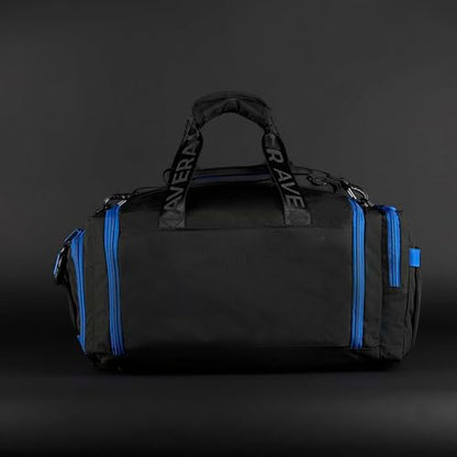 WOLFpak 30L Hardshell Tactical Duffle Bag (Blue Wolf) 1000D Waterproof | 180° Full Opening, Hard Shell Base, Shoe Compartment, Dual Cup Holders, Trolley Sleeve, YKK® Zippers - color: Blue