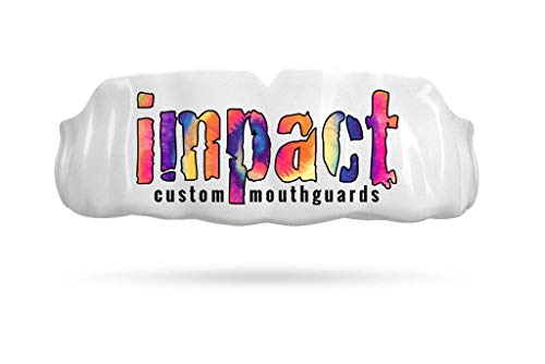 Impact Custom Professional All Sports Mouthguard -(Branded Series) - color: Tie Dye Logowht