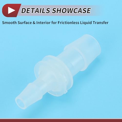 8/23" to 1/5" Hose Barb Fitting Hose Straight Reducing Coupler | 5 Pcs, Plastic, Clear, Fits 8/23" to 1/5" ID Flexible Tube, Barb Reducer Fitting, for Aquarium, Fountain, Drip Irrigation - size: 8/23"-1/5"