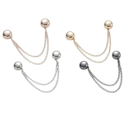 Multi-Function Magnetic Clothing Clips, 4 Packs Pinless Colorful Hijab Magnets, No Pierce Clothing Buttons for Women Dress Shirt Scarf - color: Mix-A