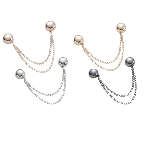 Multi-Function Magnetic Clothing Clips, 4 Packs Pinless Colorful Hijab Magnets, No Pierce Clothing Buttons for Women Dress Shirt Scarf - color: Mix-A