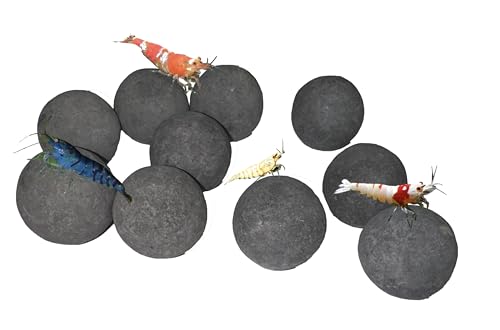 10 Large Tourmaline Mineral Balls for Betta & Shrimp Freshwater Aquariums | 30+ trace elements • Natural mineral source • Long-lasting • Slow release • Freshwater aquarium mineral media - size: 10 Pack Large