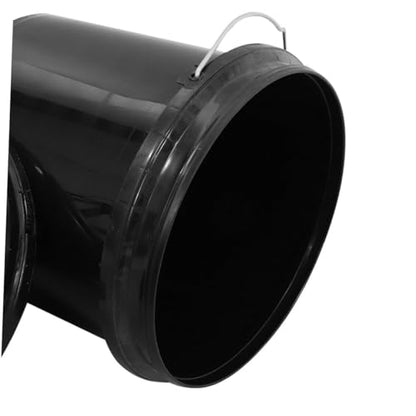 Enhanced Durability Plastic Bucket Lid Handle for Cleaning Laundry Water Wine Milk Versatile Storage - color: Black