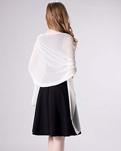 Shawl and Wrap for Evening Dresses Wedding Sheer Scarfs Women Scarve - color: Light Champagne, size: 72''×18''
