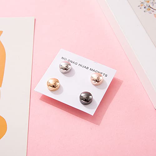 4 Pcs Strong Hijab Magnets Accessories Fashion Veil Weights Brooch Multi-Use Pinless Buttons Hijab Pins for Headscarf Scarves