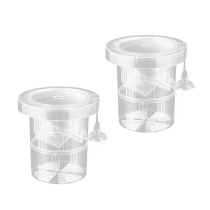 2PCS Floating Aquariums Breeding Box for Safe Fish Spawning and Fry Protections Reusable Nursery Divider - size: Short