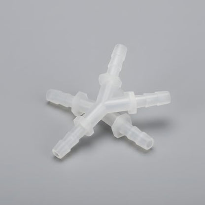 8 Pcs Oxygen Tubing Connectors, 1/4" Hose Barb Fitting 3 Way Y Shape Barbed Fitting Plastic Tubing Connectors for Air Line Tubings Pipe, Household Fuel, Gas, Water