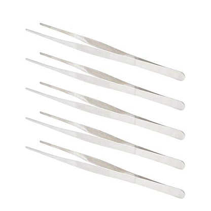 Utoolmart Aquarium Plant Tweezer, Stainless Steel Straight Tweezer, Aquarium Tweezers Extra Long 30cm, for Fish Tank Plant Aquascape Tools, Feeding Tongs, 5 Pcs - color: 5pcs, size: 30cm Straight