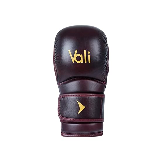 Vali Lancer Leather Hybrid MMA Sparring Gloves 7oz - color: Red, size: 7oz