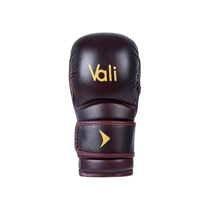 Vali Lancer Leather Hybrid MMA Sparring Gloves 7oz - color: Red, size: Large