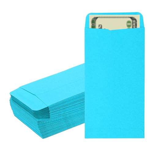 PATIKIL Money Envelope, 100 Pack 6.5" x 3.5" Cash Envelopes Money Holder Bags Budgeting Saving Challenge Letter for Gift Coins Checks Tickets Jewelry Passport Card, Deep Blue - color: Deep Blue, size: 6.5" x 3.5"