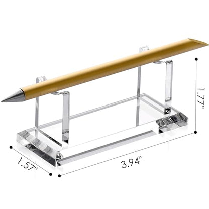 SANRUI 2 Pack Acrylic Pen Holder Display Stand, Fountain Pen Pencil Makeup Brush Rack, Ballpoint Pen Showholder, Paintbrush Drying Rack Organizer Desk for Home School Office or Store Use - style: 2PCS 1 Tier