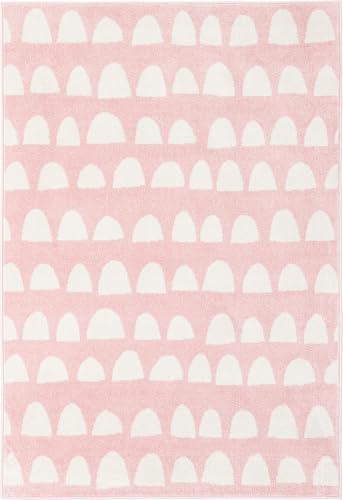 Rugs.com Whimsy Kids Collection Rug – 4x6 Pink Medium-Pile Rug Perfect for Entryways, Kitchens, Breakfast Nooks, Accent Pieces - color: Pink, size: 4' x 6'