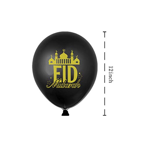 Eid Mubarak Latex Balloons - 20 Balloons - With Festive Print - Celebrate With Friends & Family