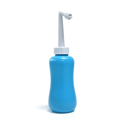 Portable Travel Bidet 600ml – Personal Hygiene Cleaning Bottle with Angled Nozzle, Includes Storage Bag & Box, Easy to Use, Reusable & Travel-Friendly