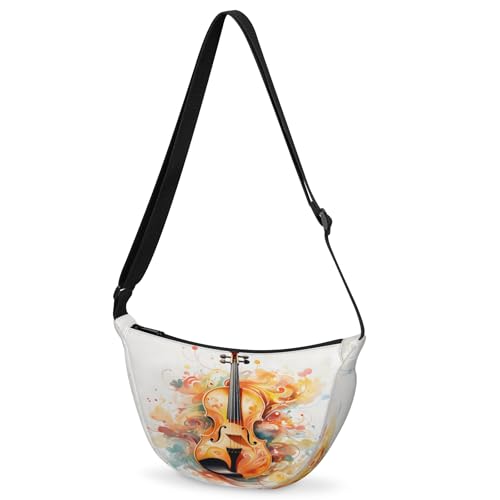 Crossbody Bag for Women Men, Lightweight Small Sling Hobos Dumpling Bag Crescent Purse, Crescent Moon Bag - color: Color O