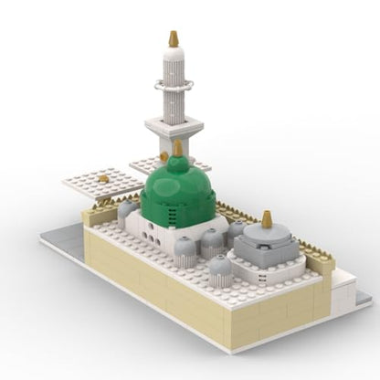 Sterope Islamic Masjid an Nabawi Muslim Building Block Set, Religious Educational Toy for Children, Assembly Required World Landmark Model Muslim Architecture Eid al Fitr Gift
