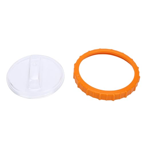 Orange Nut with Clear Lid Plastic Pool Sand Filter Pump Replacement Accessory, Robust Material, Prevents Leaks, Easy Maintenance