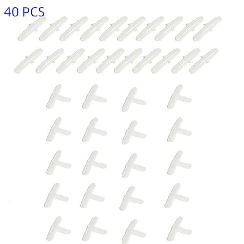 AQUANEAT Aquarium Airline Tubing Connector, Fish Tank Air Pump Connector, Plastic, 40Pcs