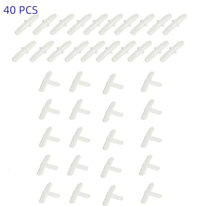 AQUANEAT Aquarium Airline Tubing Connector, Fish Tank Air Pump Connector, Plastic, 40Pcs