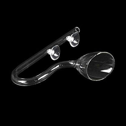 FZONE Aquatic Glass Lily Pipe Set with Skimmer Inflow and Outflow for Aquarium Filter 5/8''(16/22mm) Tubing