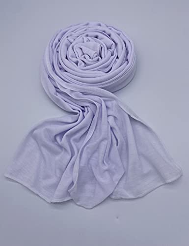 Jersey Hijab Scarfs for Women Head Scarf Muslim Head Wraps - color: White